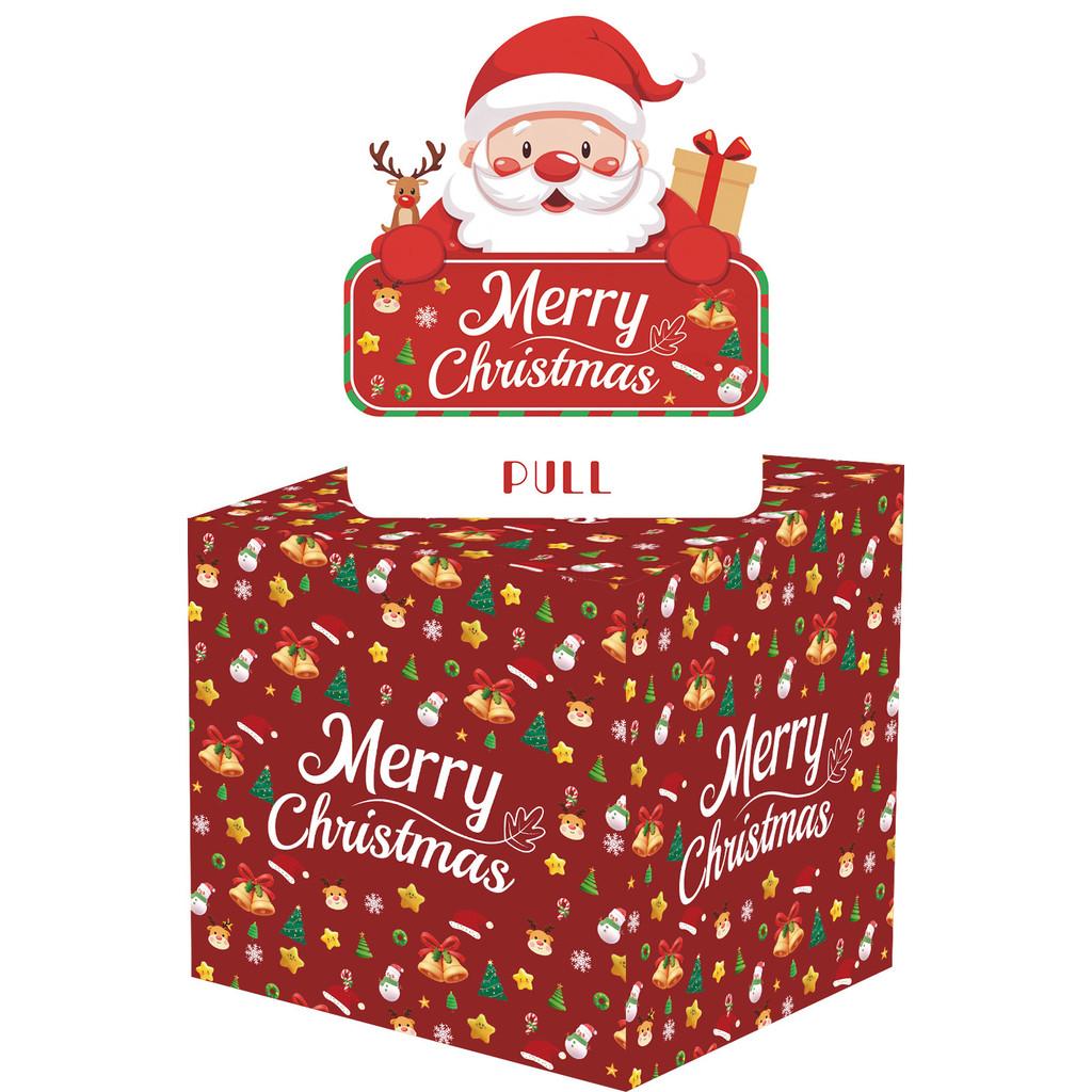 Red Santa Claus Pattern Surprise Gift Box Christmas Decoration Prop Atmosphere