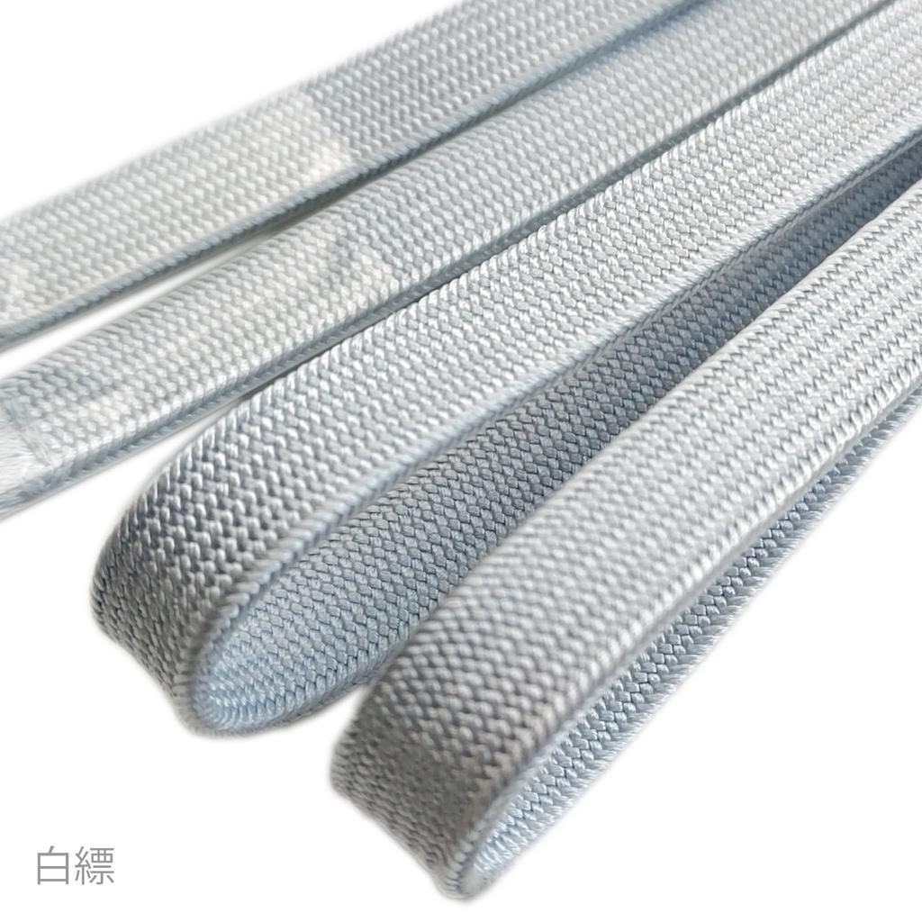 Kyo Tamayura Sanbuhimo (long obi cord), made of pure silk, made in Japan, Kakucho style, 100% silk, size LL (1308 White and light blue)