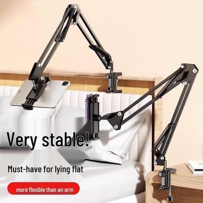 Adjustable Bedside TV Arm: Dormitory Desktop Mobile Holder for Lazy Binge-Watchers
