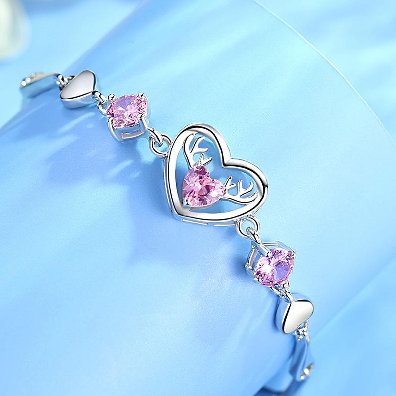 

Браслет из чистого серебра S999 для женщин, в форме сердца, полностью с вами, браслет любви, модный нишевый дизайн, украшения для рук, подарок темпераменту Adjustable size