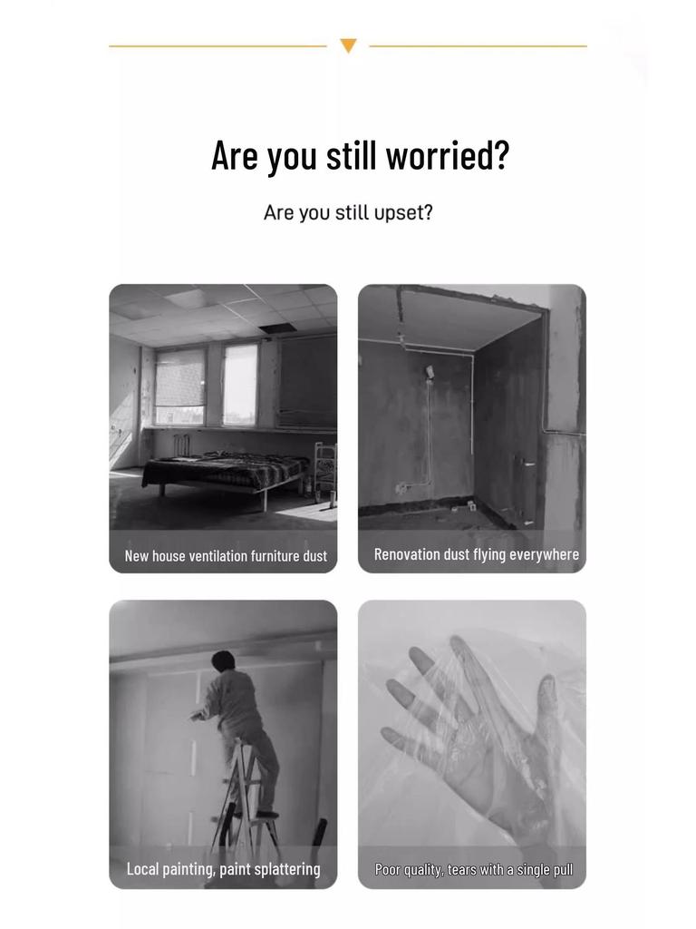 Dustproof Transparent Cover for Furniture Protection - Disposable Plastic Film