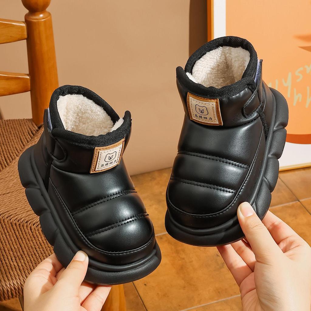 New Autumn/Winter Non-Slip Warm Snow Boots for Kids & Parents - Cute Short Boots for Medium to Large Children