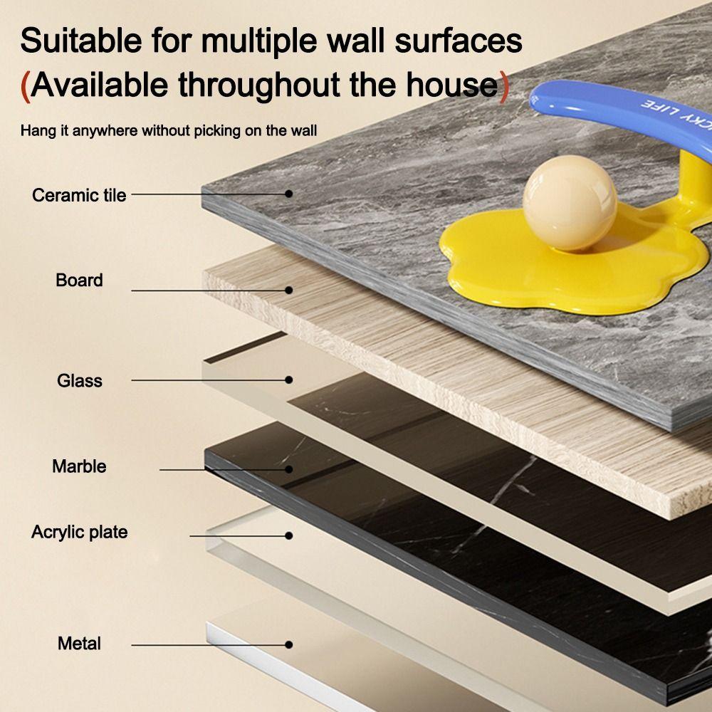 Heavy Duty Hanger Hooks Punch-Free Bathroom Adhesive Wall Hook  Home Storage Accessories