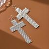 Ladies' fashionable design cross light luxury earrings and jewelry are suitable for dates, parties, holidays, and gifts