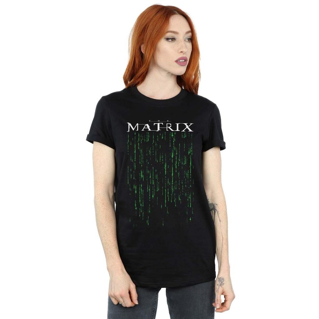 The Matrix Womens/Ladies Green Code Cotton Boyfriend T-Shirt