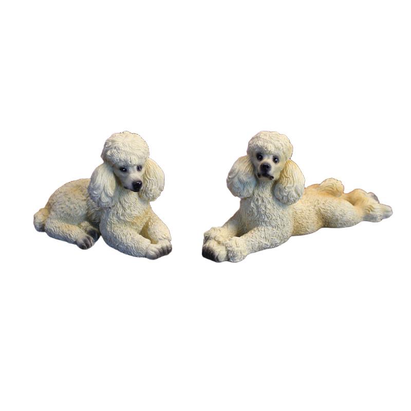 Poodle Simulated Resin Model Tabletop Figurine Micro Landscape Garden Decoration
