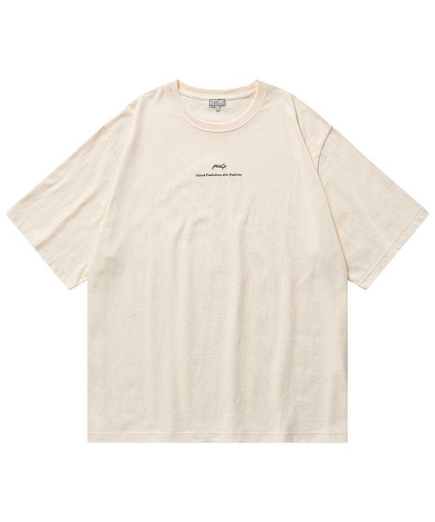 Pilpeu Slogan Over T-Shirt (Cream)