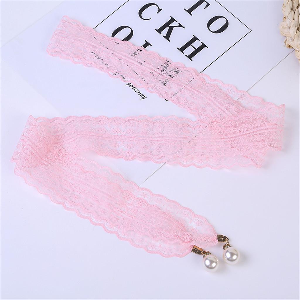 Ladies Fashion Lace Belt Dress Belts Thin Buckle Waist Chain