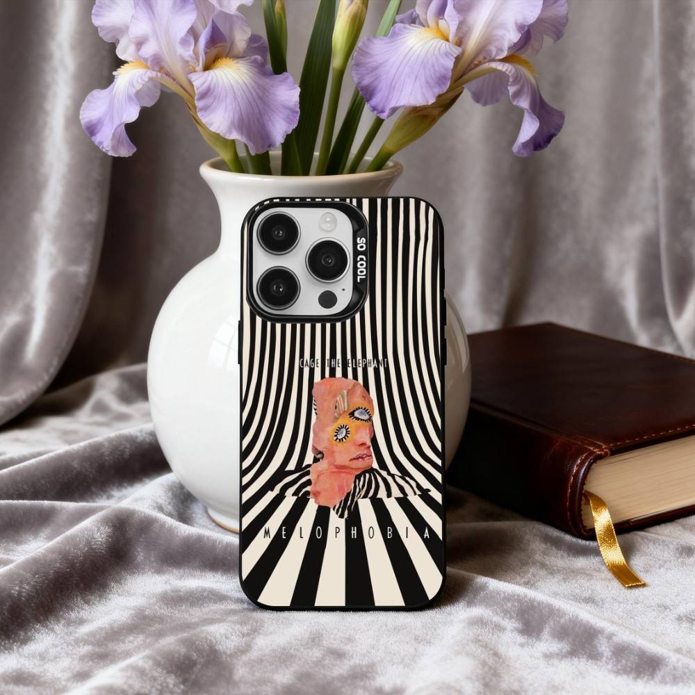 Pop-rock C-Cage the E-Elephan Phone Case For iPhone17,16,15,14,13,12,11 Plus,Pro Max Black Candy Silver Phone Case