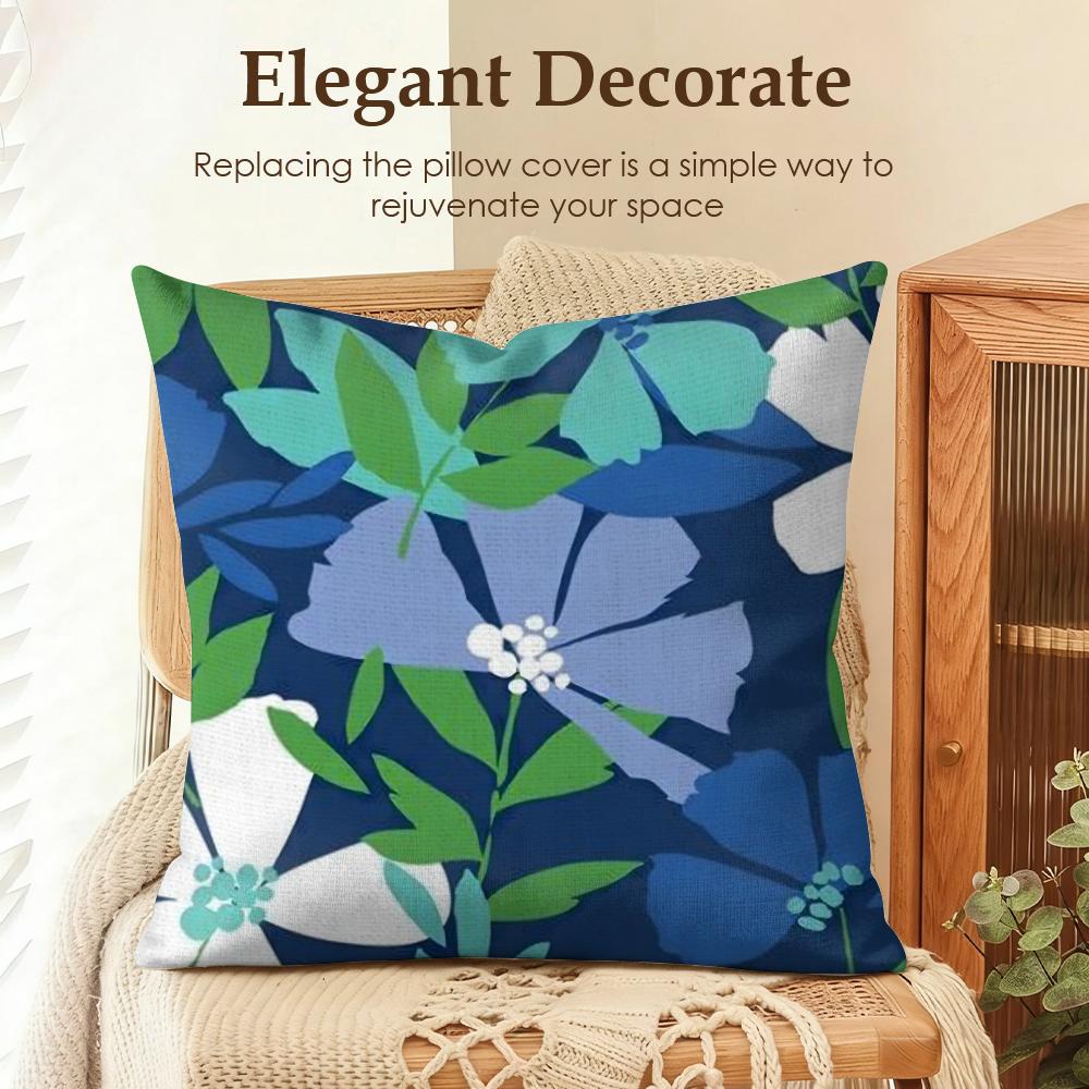 

Fashion Art Flower Cushion Cover Natural Linen Organic Fabric DoubleSided Printing Sofa Home Decor Gift Pillow Case 30x30cm