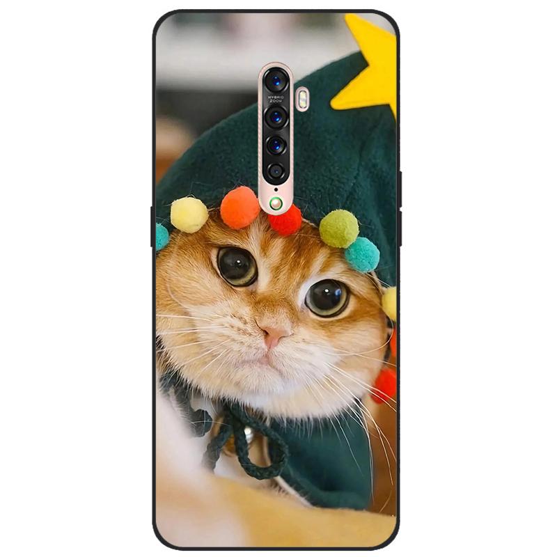 Für OPPO Reno 2 Hülle Weiches TPU-Silikon Cartoon Rückseite Handyhüllen TPU Schwarzer Stoßfänger für Hülle PCKM70, PCKT00, PCKM00, CPH1907