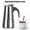 Cafetière Moka Espresso Latte pour Cuisinière Filtre à Café pour Cuisine 2/4/6 Tasses Acier Inoxydable Cafetière Moka Cafetière