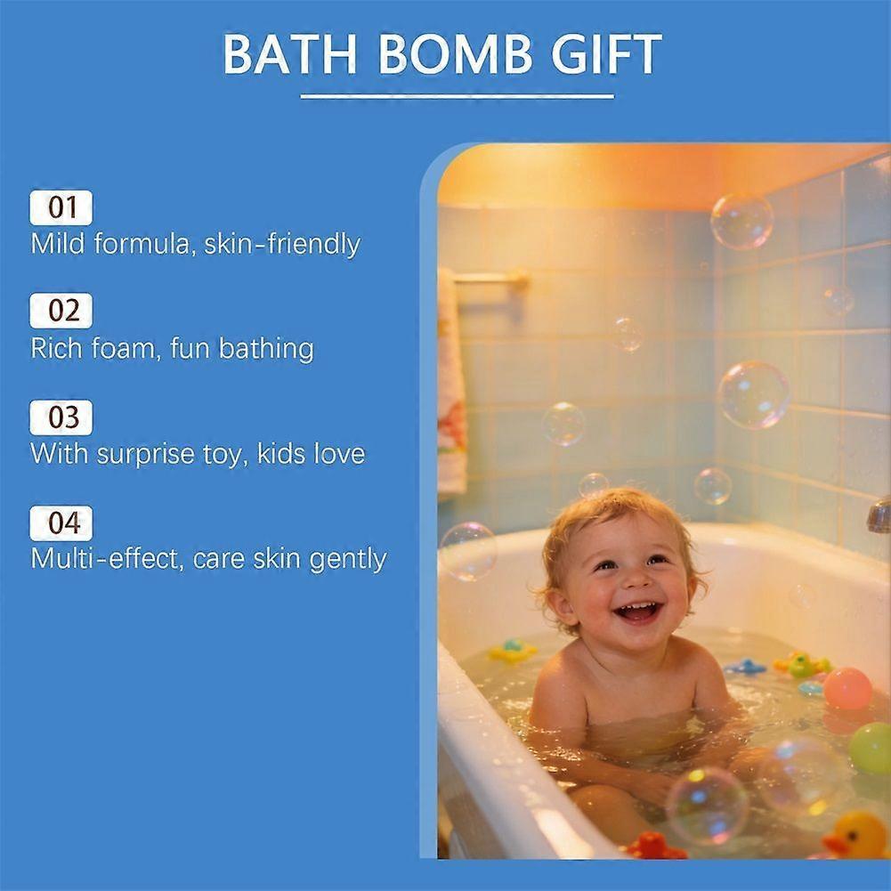 Bath Fizzy Bombs for Kids with Surprise Toys Inside 12 Piece Ocean Themed Natural Organic Bath Bomb Set