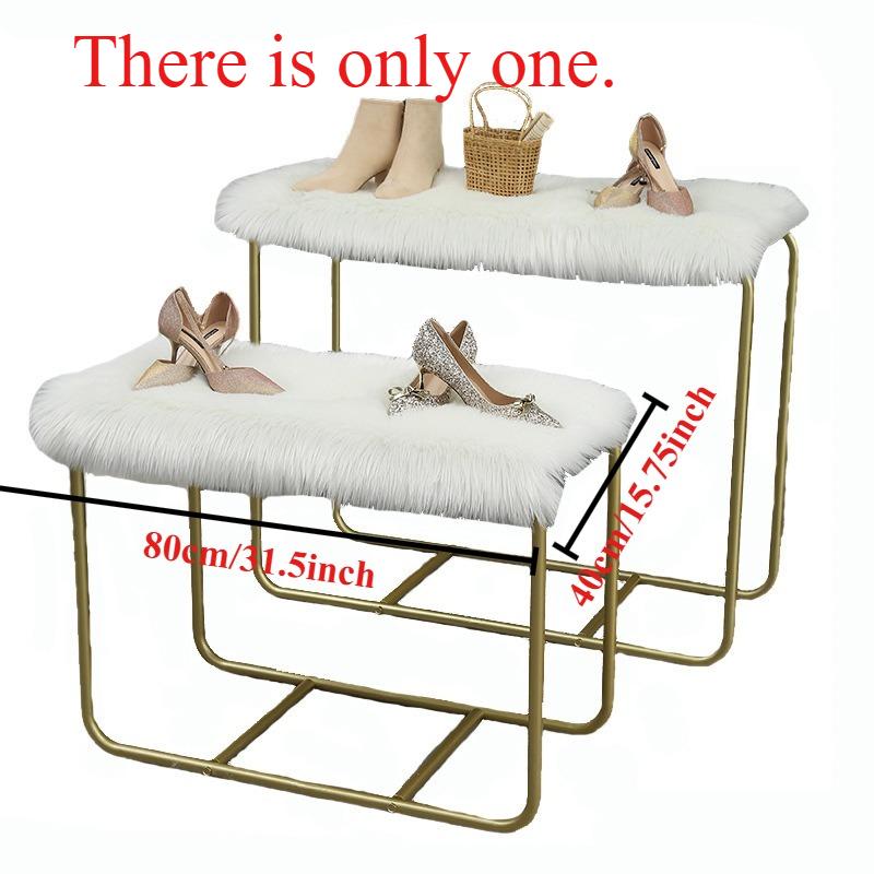 1pc Counter MATS White Blankets Plush Carpets Shelves Exhibition Stands Clothing Stores Window Decorations Acrylic Fibers