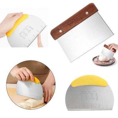 Thickened Stainless Steel Cake Dough Cutter Food Grade Silicone Baking Tool Pastry Scraper for Cake Steamed Buns and Dough