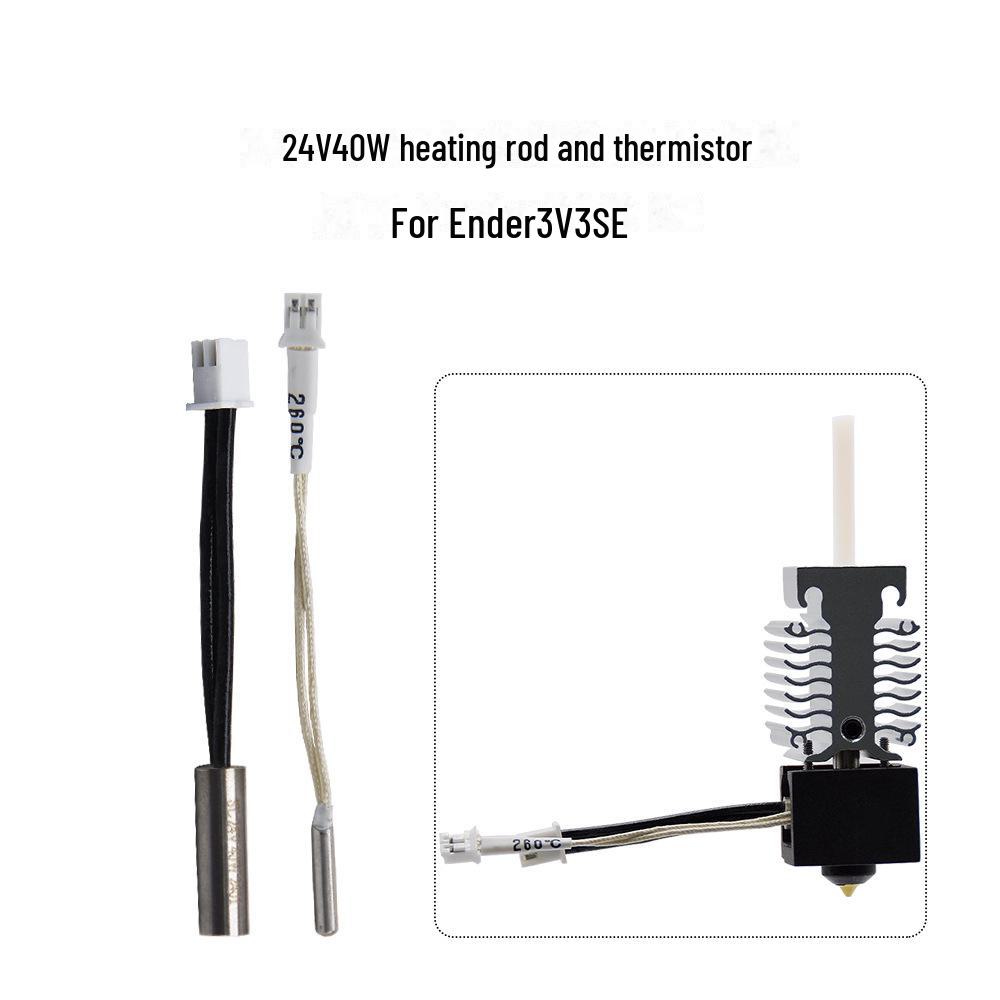 Ender-3 V3 SE High-Temp 3D Printer Nozzle Kit with 24V 40W Heating Block