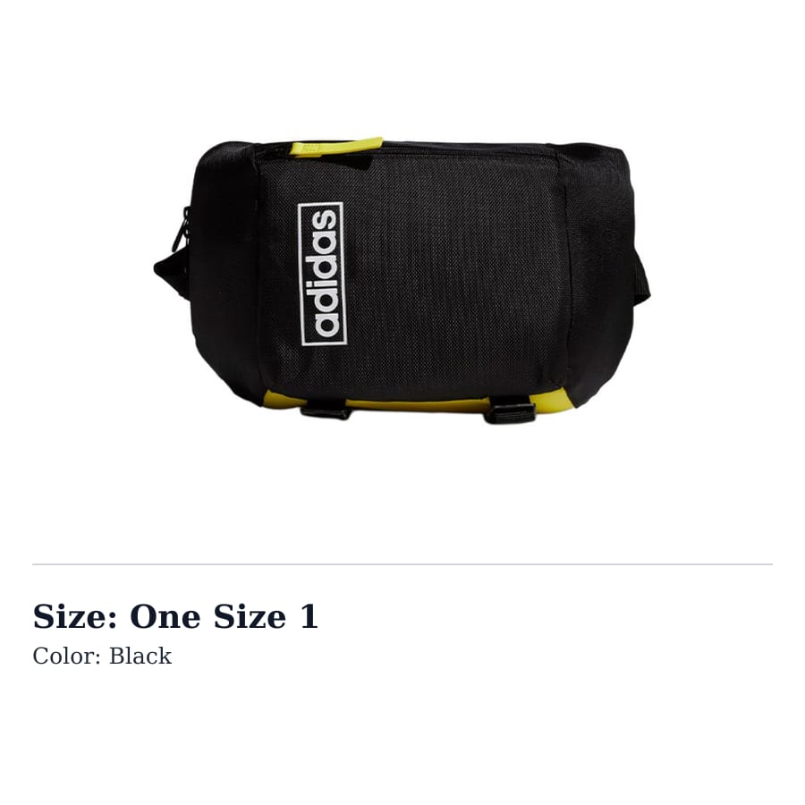 adidas Polyester Crossbody Bag Sling Bag Regular Unisex Black FL4044