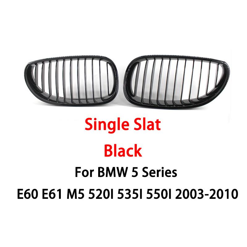 BBJM7 E60 E61 Glossy Black Front Grille For BMW 5 Series E60 E61 M5 520I 535I 550I 2003-2010 Sedan Car Front Kidney Grille Grill