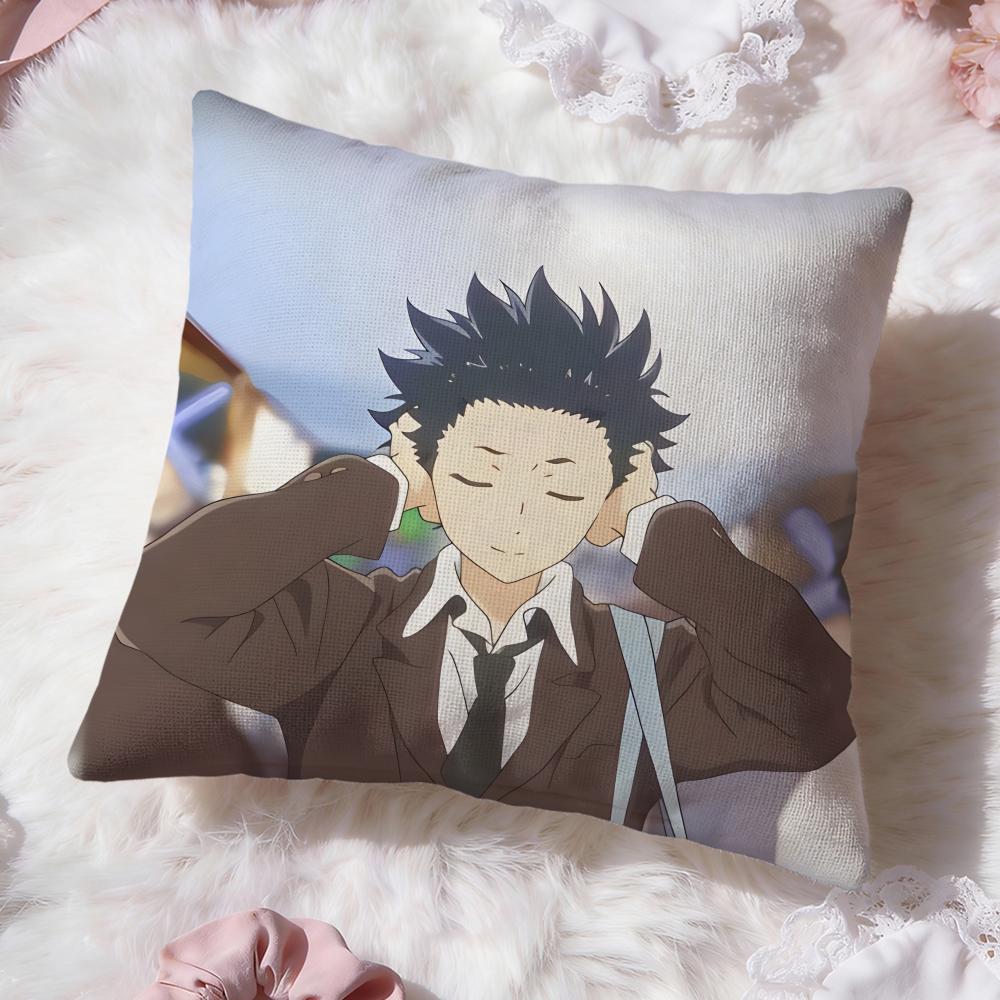 K-koe no K-KatachiS Cushion Cover Premium Comfort Reversible Pillow Cove -Two in One Design for Any Room & Car Interior