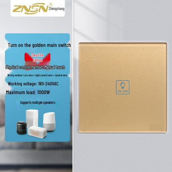 Graffiti Smart WiFi Wall Switch with Alexa & Google Voice Control, US/EU Specs, Touch Panel
