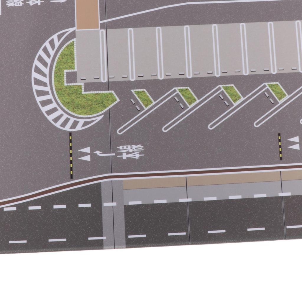 1:64 Parking Lot Mat Diorama Mouse Pad Car Scene Mat Mini Diecast Garage Model Building for Diecast Car Model Vehicle Scene Toy