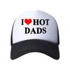 Letter Printing I Love Hot Dad Hats Breathable Adjustable Trucker Hat Hip-hop Summer Outdoor Leisure Hats For Man Women Unisex
