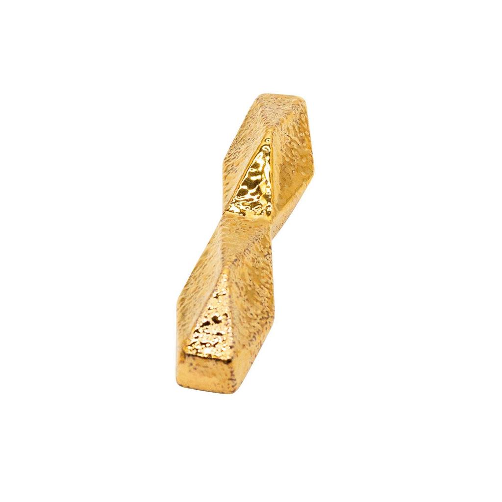 24to3 Nishitomi Ceramics Arita Ware Seitouen Chopstick Rest, Approx. 7 x 2cm, Diamond Cut, Gold, Made in Japan, 478311