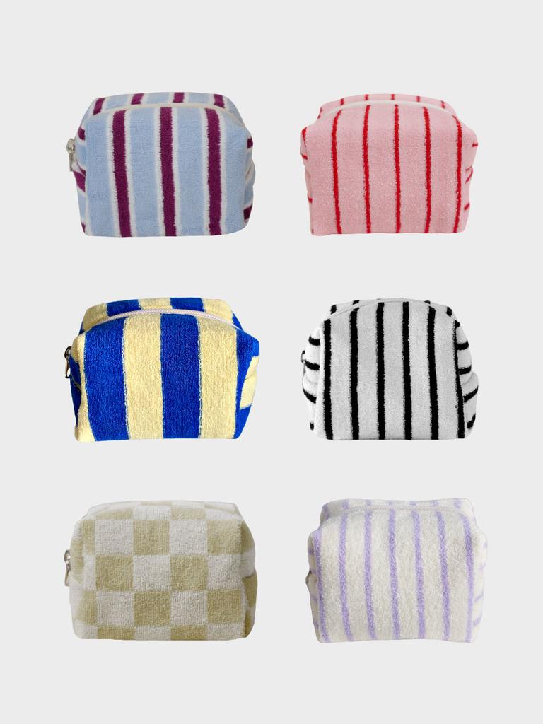 Unfold Striped Terry Pouch (Small) (42 Colors) (Type B)