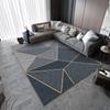 Modern Geometric Area Rug Black Gray and Gold Non-Slip Washable Carpet for Living Room, Bedroom, Home Decor