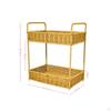 TwoTier Storage Rack WickerStyle Braided RattanLike