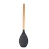 1Pcs Silicone Wood Handle Gray Spatula, Soup Spoon, Spatula, Spaghetti Noodle, Kitchen Cooking Tools, Kitchen Utensils Tableware