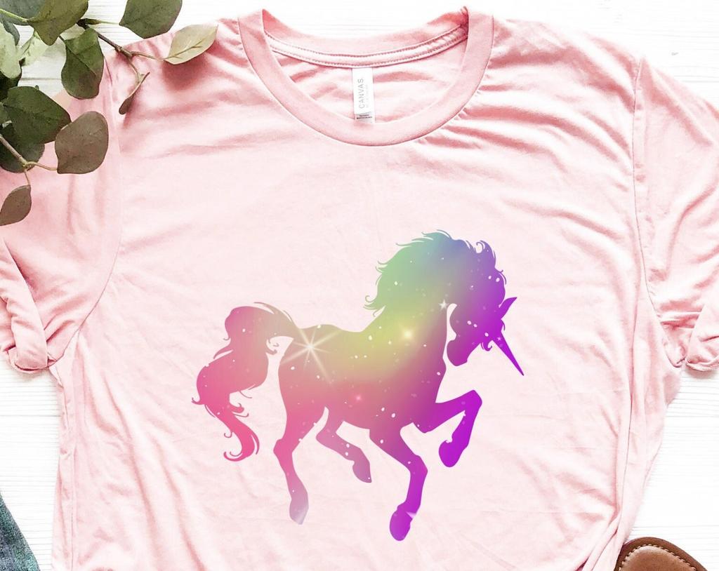 Unicorn Shirt, Shining Glitter Unicorn Shirt, Unicorn Birthday T-Shirt, Unicorn Girl Tee, Cute Unicorn Shirts, Magical Unicorn Party Shirt