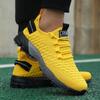 Men Sports Shoe Summer Mesh Breathable Lightweight Running Sneakers Youth Running Sports Leisure Flat Bottomed Lace Up Sneakers