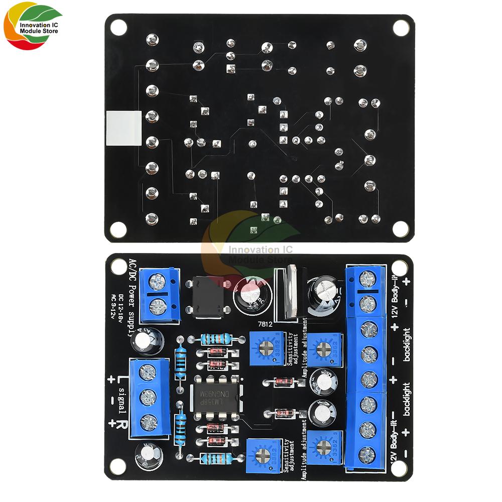 AC9-12V/DC12-18V VUMeter Driver Board Amplifier Front-End Electronic Tube Gallbladder Machine Db Meter Level Meter Driver Module