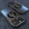 New Titanium Metallic Matte Case For iPhone 17 Air 16 15 14 Plus 13 12 11 17 Pro Max For Magsafe Glass Lens Camera Protect Cover
