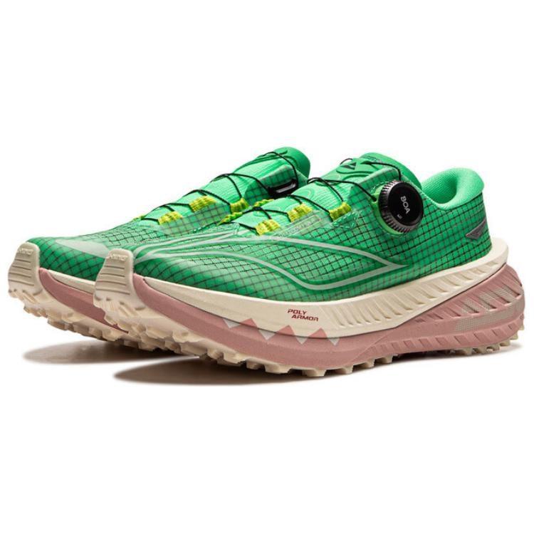 Li Ning Running Shoes Women's Low Top Green Beige Pink ARNU008-3