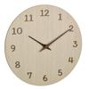 Wooden Wall Clock - TFA Dostmann - Analog - 30 Cm Diameter - Light Brown - 3D Numbers - Hands Included