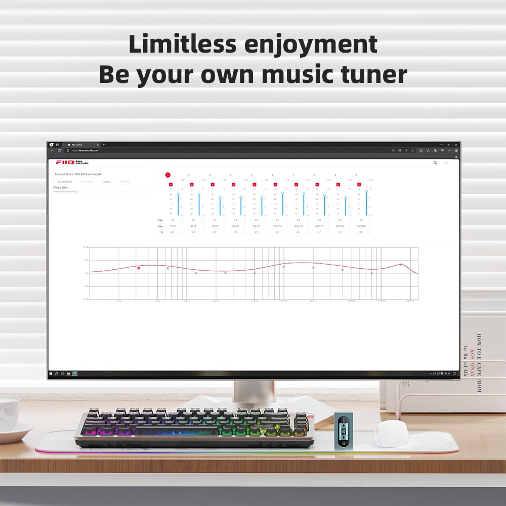 FiiO KA15 Portable DAC and Headphone Amplifier (Blue)