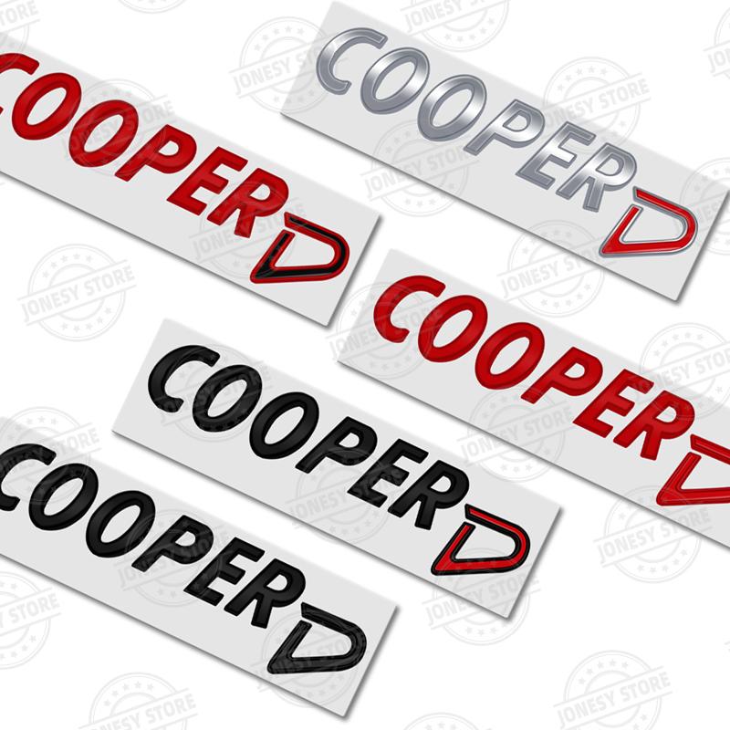 Auto Metal Logo 3D Badge Lettering Decals Trunk Sticker For MINI Cooper D SD R60 R56 R57 R58 R60 F55 F56 Countryman Car Styling