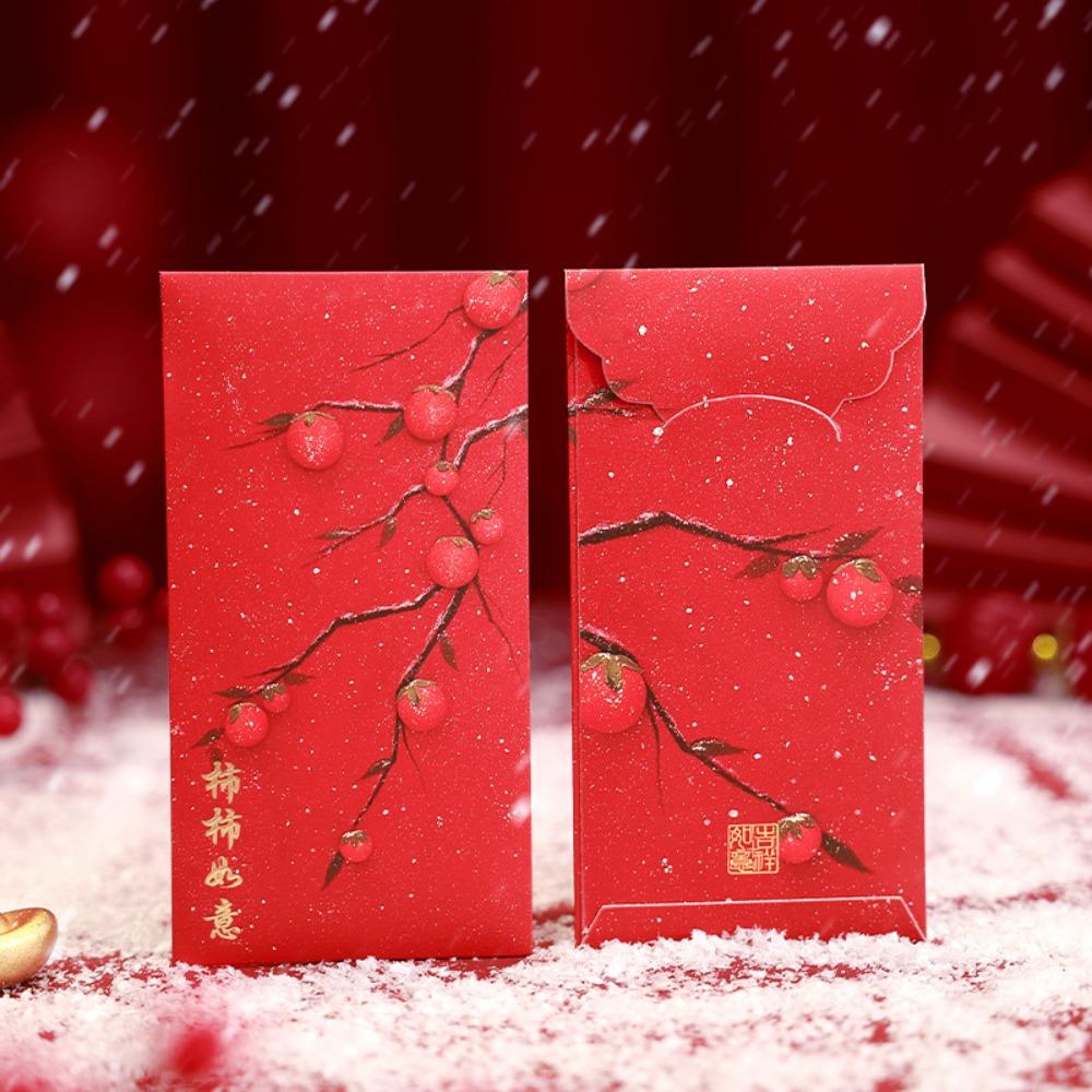 6pcs Blessings Printing Forbidden City Red Envelope Mixed Pattern Red Packet  Wedding