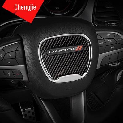 Dodge Challenger Carbon Fiber Interior Upgrade Kit - Steering Wheel, Door, Console, Headlight Decals