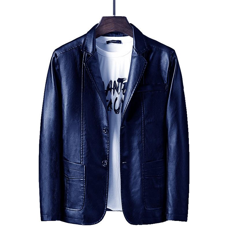New Spring and Autumn Jackets, Men's Warm Leather Jackets, Casual and Fashionable Men's Pu Leather Jackets, Leather Suits