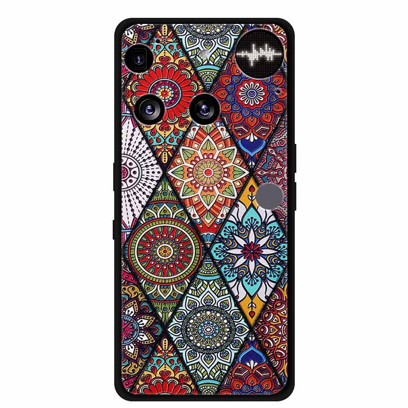 Flowers Case For Nothing Phone 3 Phone3 Soft Silicone Phone Cover Funda Black TPU Protective Bumper Coque for Nothing Phone (3)