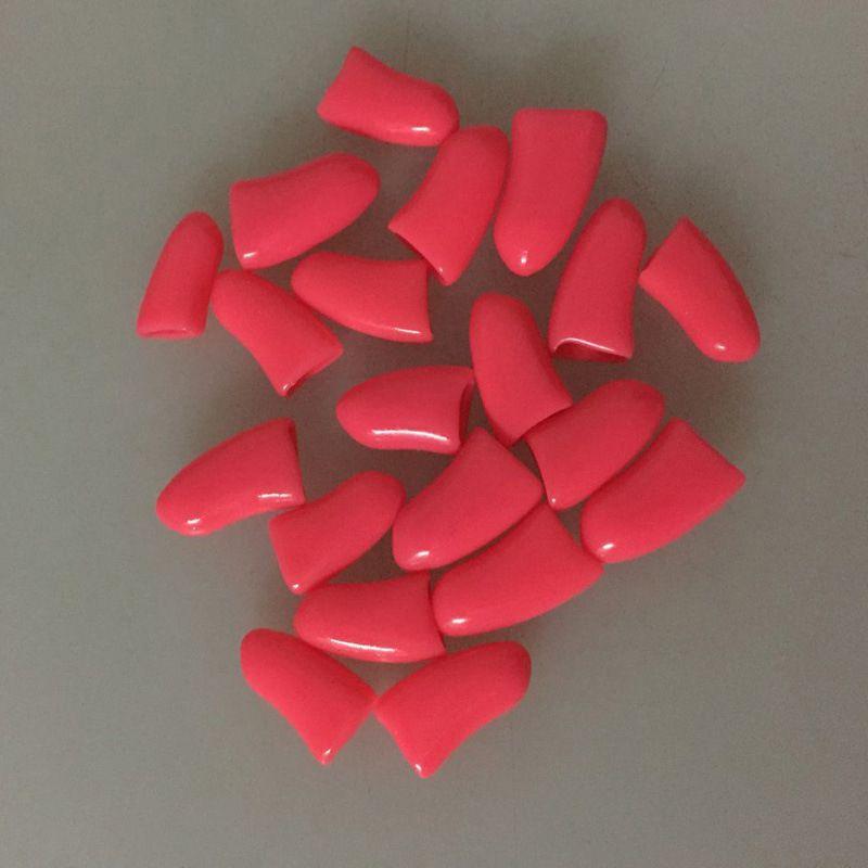 Pet 20pcs Dog Cat Nail Caps Pu Wrap Claw Paws Protect Clean Cute Safe Send Glue