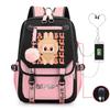 Cute LABUBU cartoon printed backpack for junior high school students with large capacity ins wind school bag