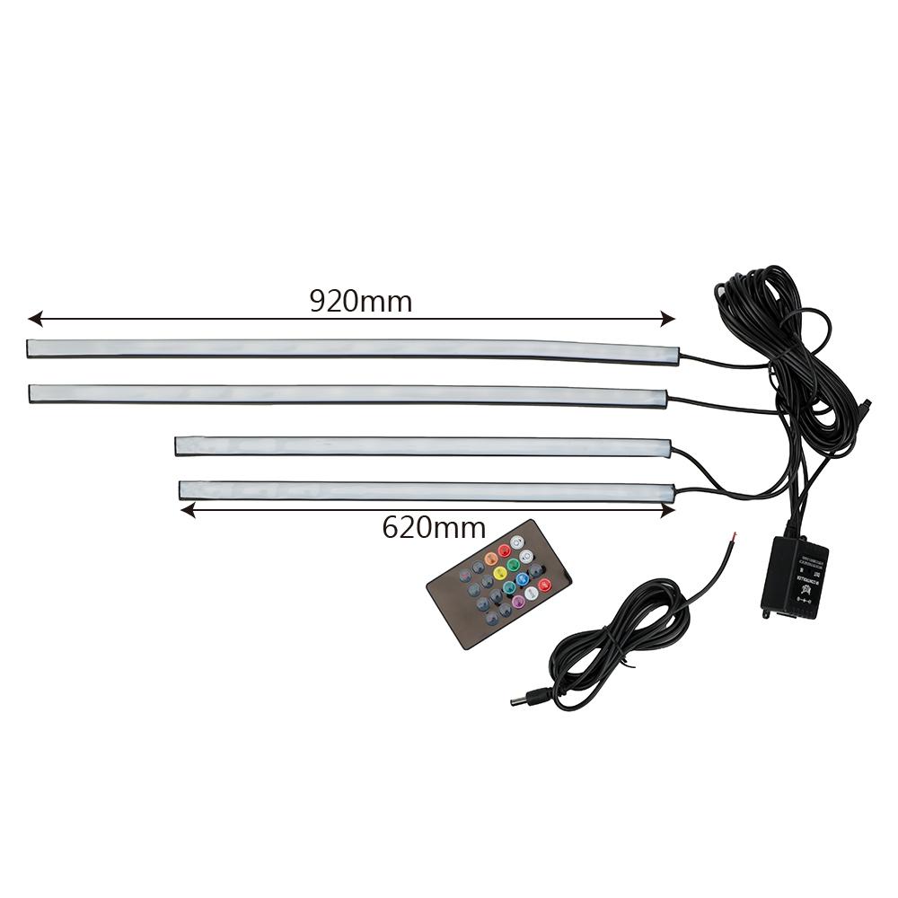 Underbody Decorative Light Car Bottom Atmosphere Lamp Music Active Sound Control Car-styling Auto LED Strip Neon Light 4x 8 Colors