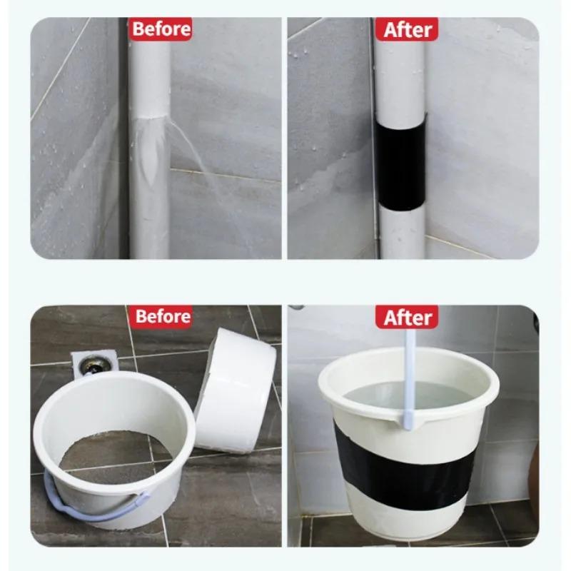 Bandă de reparare a scurgerilor din PVC, ultra-durabilă, super puternică, etanșă, rezistentă la intemperii și autoadezivă, soluție pentru remedieri instantanee, 10 cm x 1,5 m
