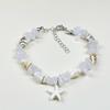 Handmade Seashell & Crushed Stone Bracelet with Lobster Clasp - Perfect Summer Travel Souvenir