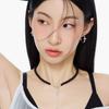 NIMBUS SHINE CROSS ONYX DROP BALL NECKLACE