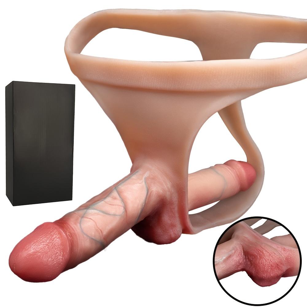 Wearable Double-Ended Liquid Silicone Dildo Panty, Realistic Body-Safe Silicone, Dual-Head Design, Strong Suction Cup, Discreet Packaging